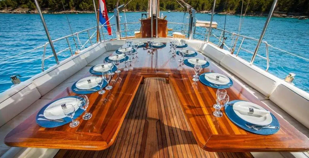 Gulet Fortuna Outside Dining