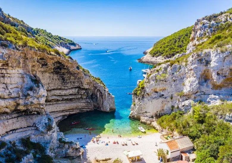 Stiniva Beach, Vis Island left image