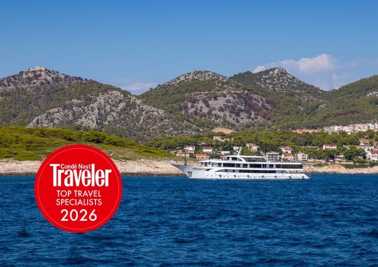 Cruise ship in Croatian ocean