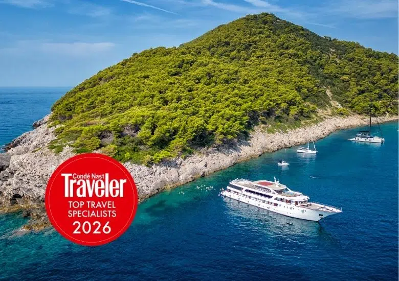 Cruise ship in Croatian ocean
