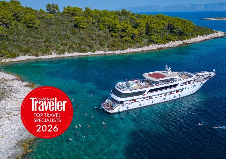Cruise ship in Croatian ocean