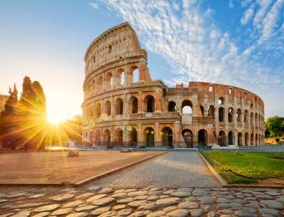 View of Colosseum in Rome